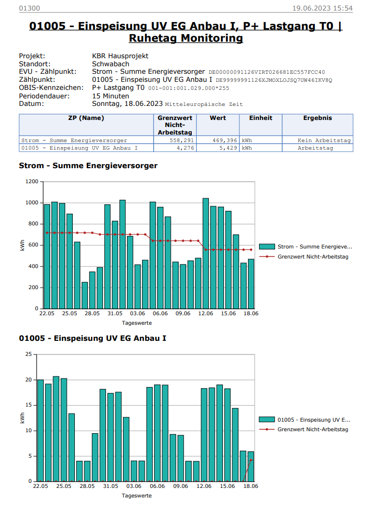 Bericht Ruhetag Monitoring